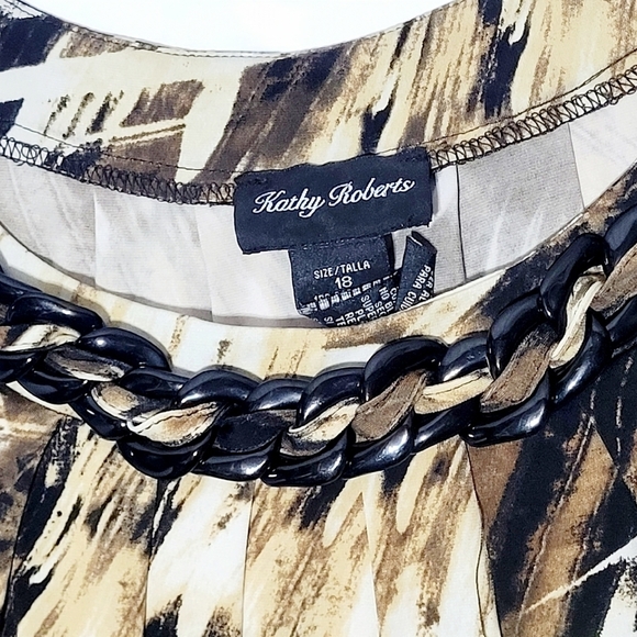 Kathy Roberts Splash of Brown Midi Dress (18) - Picture 8 of 11